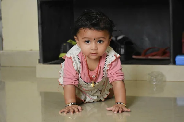 A cute Baby Girl in Joy Mood — Stock Photo, Image