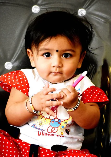 A cute Baby Girl in Joy Mood — Stock Photo, Image