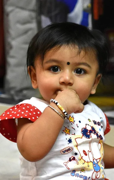 A cute Baby Girl in Joy Mood — Stock Photo, Image
