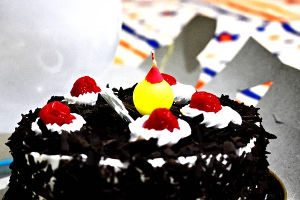 Birthday Homemade Cake — Stock Photo, Image