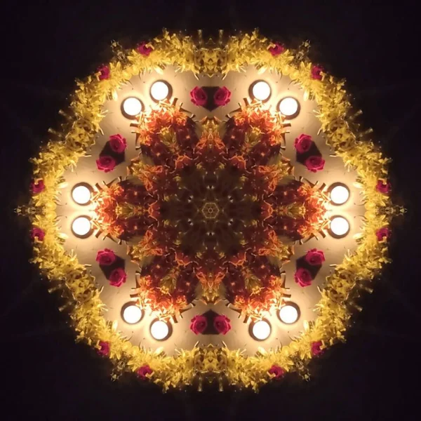 Fond Coloré Abstrait Avec Mandala — Photo