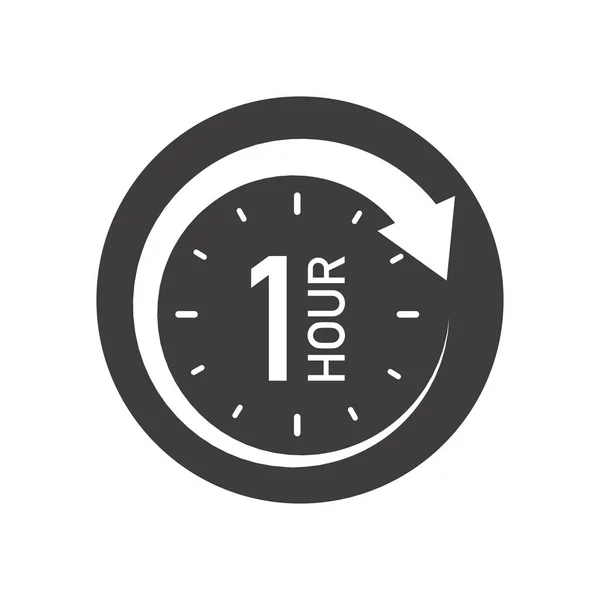 one hour timer Stock Vector