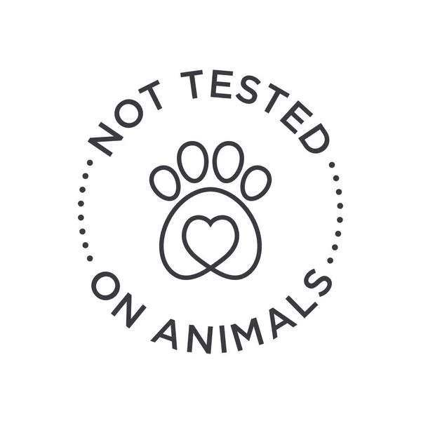 Állatokon Nem Tesztelték Kerek Vektor Szimbólum — Stock Vector