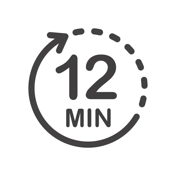 Icône Minutes Symbole Pour Les Étiquettes Produits Différentes Utilisations Telles — Image vectorielle