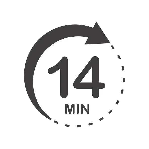 Icône Minutes Symbole Pour Les Étiquettes Produits Différentes Utilisations Telles — Image vectorielle