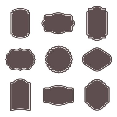 Klasik ve basit çerçeve setinin vektörü.