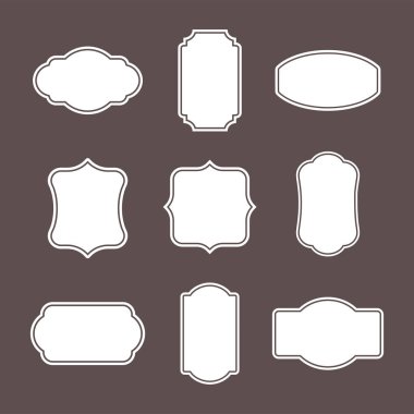 Klasik ve basit çerçeve setinin vektörü.