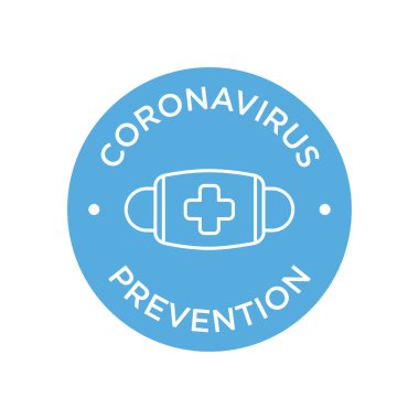 Coronavirus önleme maskesi çizimi. Mers-Cov (Orta Doğu Solunum Coronavirus Sendromu), (2019-ncov). Virüs salgınından korunmak için tasarım kavramı.