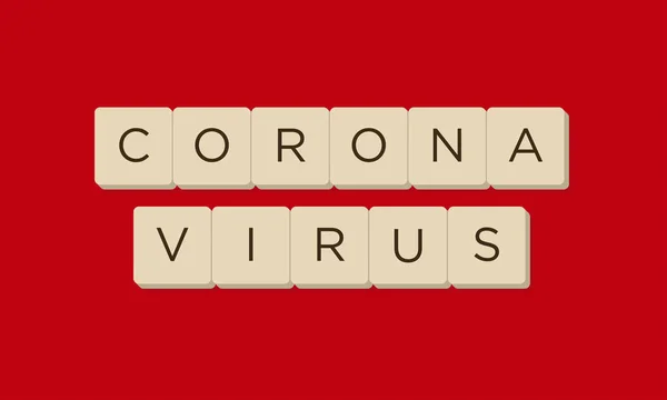 Illustrazione Coronavirus Lettere Scarabeo Mers Cov Middle East Respiratory Coronavirus — Vettoriale Stock