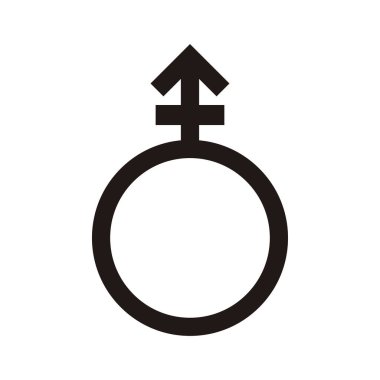 Androgyne düz simgeleri. Pictogram vektör çizimi.