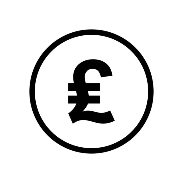 Italská Mince Lira Monochromatické Černobílé Ikony Současný Symbol Měny — Stockový vektor