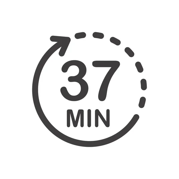 Siebenunddreißig Minuten Symbol Für Produktetiketten Verschiedene Verwendungszwecke Wie Garzeit Kosmetische — Stockvektor