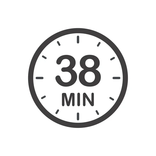 Achtunddreißig Minuten Symbol Für Produktetiketten Verschiedene Verwendungszwecke Wie Garzeit Kosmetische — Stockvektor