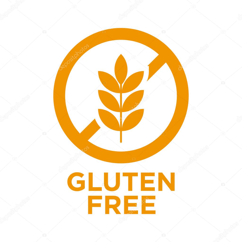 Gluten free vector icon. Isolated symbol.