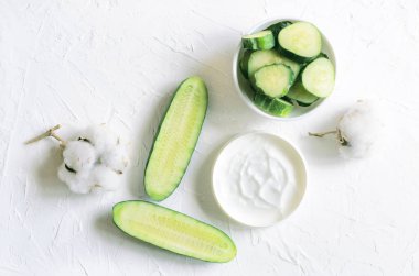 Makyaj Bakımı ile güzel ışık kompozisyon. Doğal kozmetik.