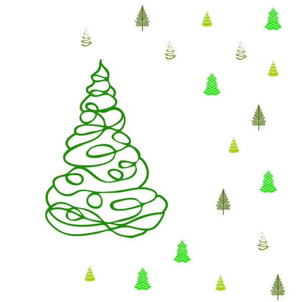 Noel Ağacı Kopyalama Alanı — Stok Vektör