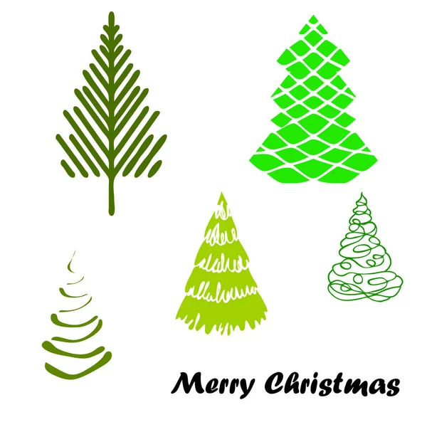 Christmas Tree Copy Space — Stock Vector