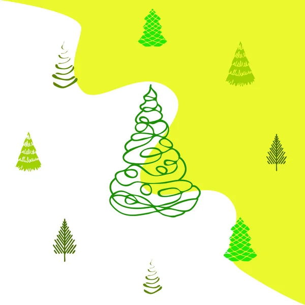 Christmas Tree Copy Space — Stock Vector