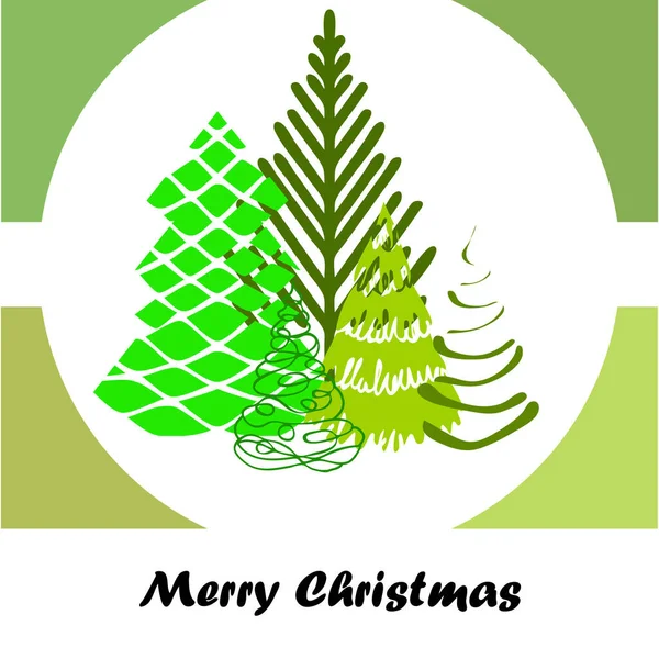 Christmas Tree Copy Space — Stock Vector