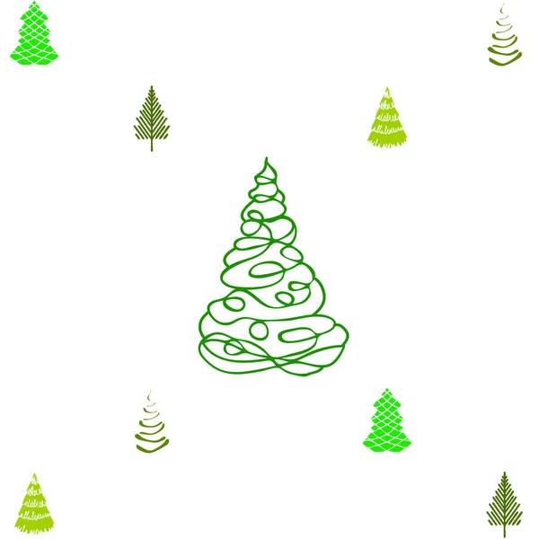 Árbol Navidad Espacio Para Copiar — Vector de stock