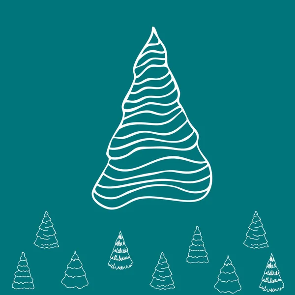 Weihnachtsbaum Kopierraum — Stockvektor