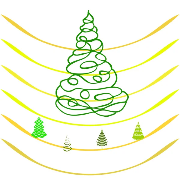 Árvore Natal Espaço Cópia — Vetor de Stock