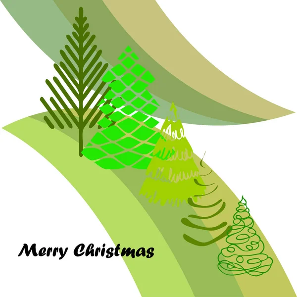 Kerstboom Kopieerruimte — Stockvector