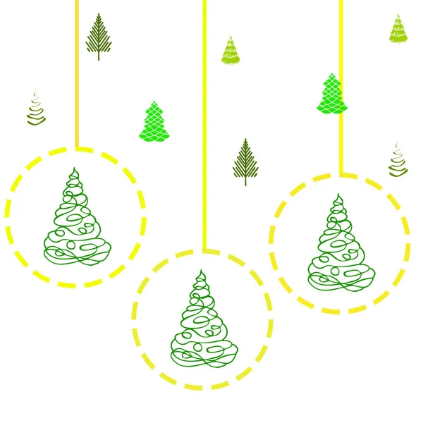 Christmas Tree Copy Space — Stock Vector