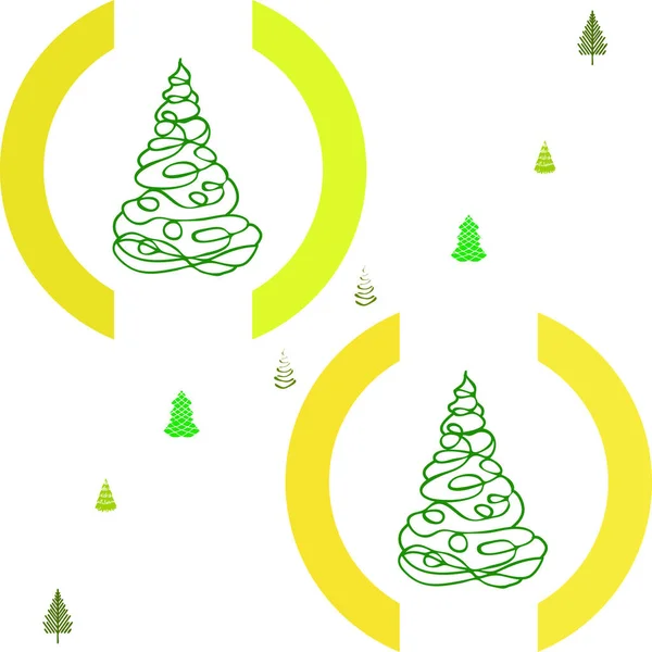 Christmas Tree Copy Space — Stock Vector