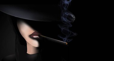 Burada, gençlerin kötü tercihlerini göstermek için sigara içen genç bir kız var..