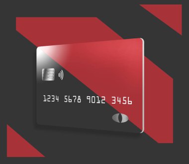 Renkli bir kredi kartı ya da bankamatik kartı rengarenk bir arka planda görülür