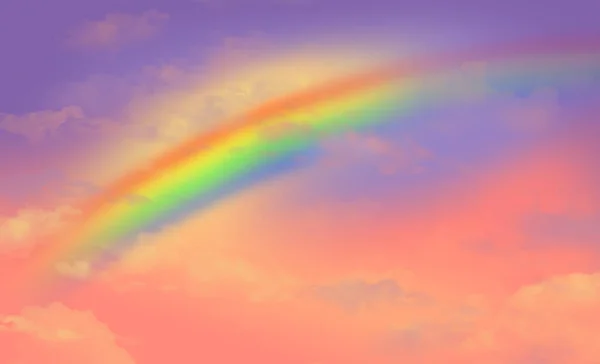 Here Fantasy Sky Rainbow Used Background Image Text Area All — Stockfoto