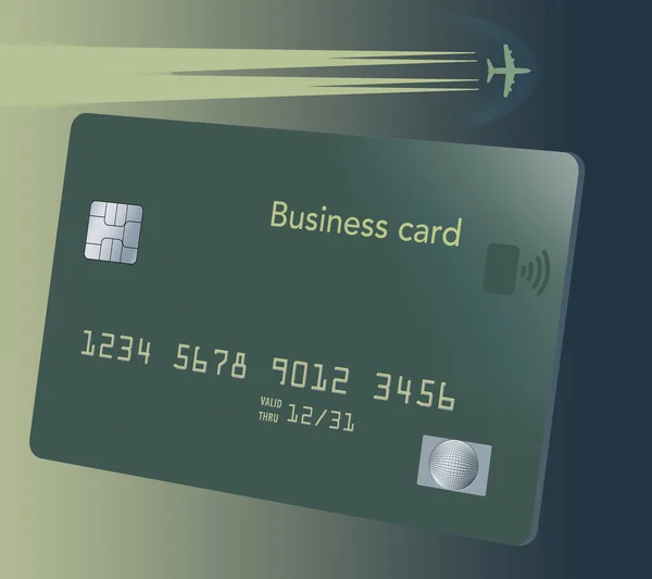 ビジネス旅行をテーマにした現代的なビジネスクレジットカードです — ストック写真
