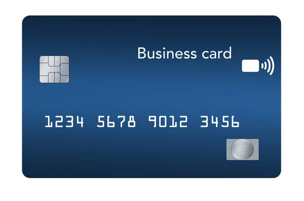 Ось Сучасна Візитна Кредитна Картка Ізольована Білому Тлі — стокове фото