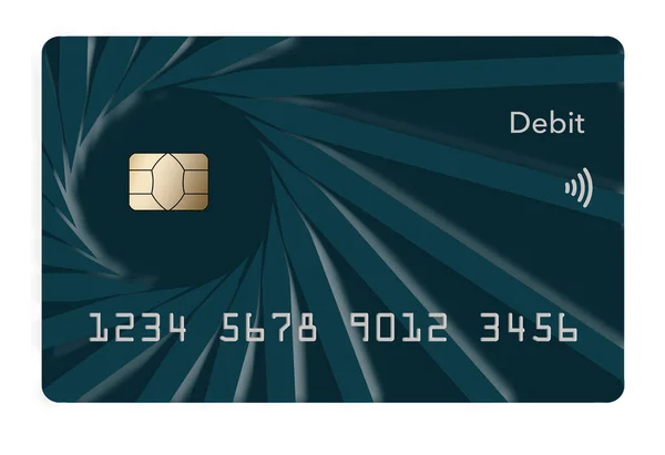 ここでは デザイン内のEmvセキュリティチップを搭載した一般的なモッククレジットカードです — ストック写真