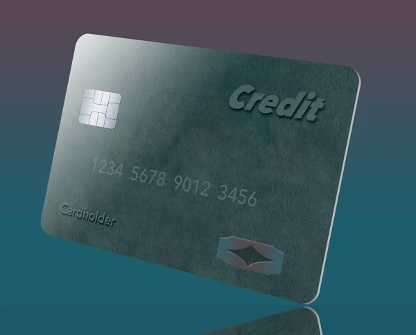 Here Green Credit Card Modern Design — Stock Photo, Image