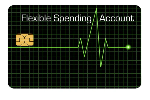 Hier Ist Eine Flexible Girokonto Debitkarte Mit Einem Ekg Diagramm — Stockfoto