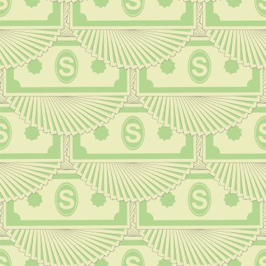 Kağıt dolar Seamless Modeli kümesi