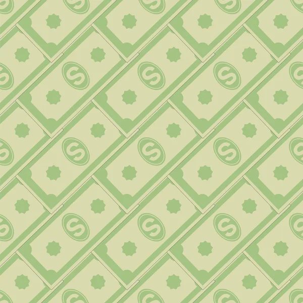 Set of Paper Dollars Seamless Pattern — Stock Vector