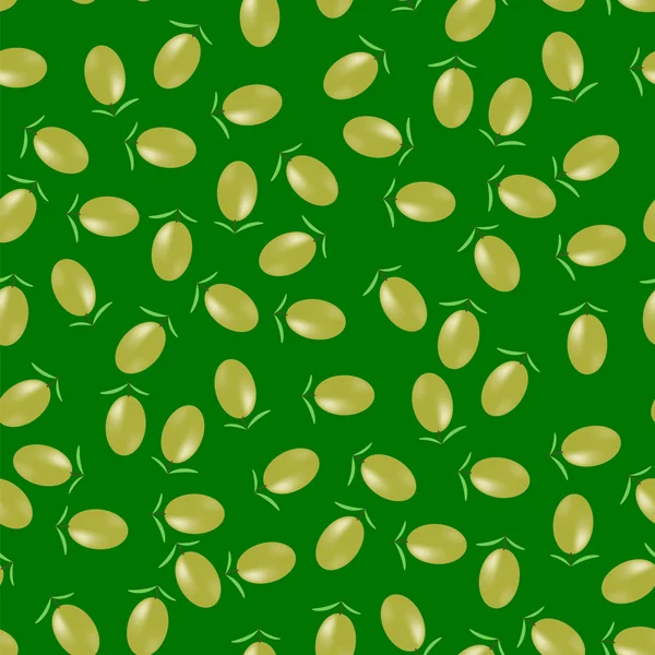 Olive sömlösa mönster. Mat bakgrund. — Stock vektor