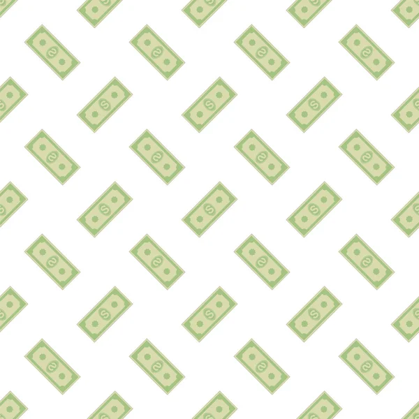 Satz Papierdollar Nahtloses Muster Auf Weißem Hintergrund Amerikanische Banknoten Bares — Stockfoto