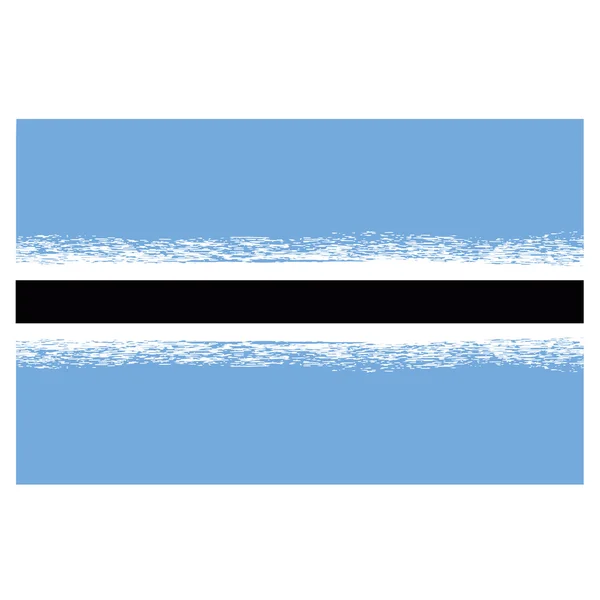 Bandeira da República do Botsuana Isolada — Vetor de Stock