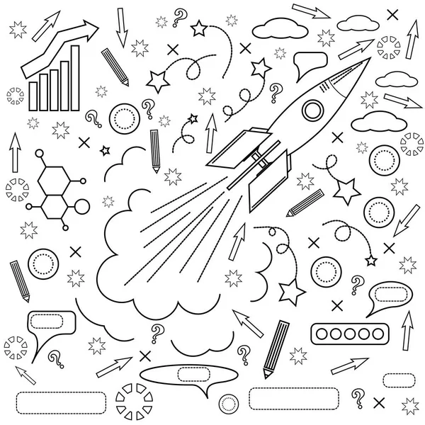 Rocket Icon. Concept of Success, Initiatives — Stock Vector