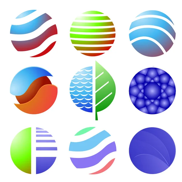 Conjunto de ícones coloridos isolados — Vetor de Stock