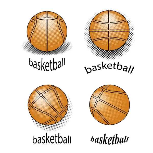 Basketball Creative Grunge Logo Design — Stock Vector