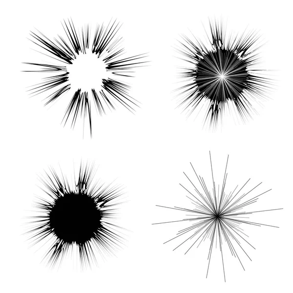 Kreslený exploze, Star Burst — Stockový vektor