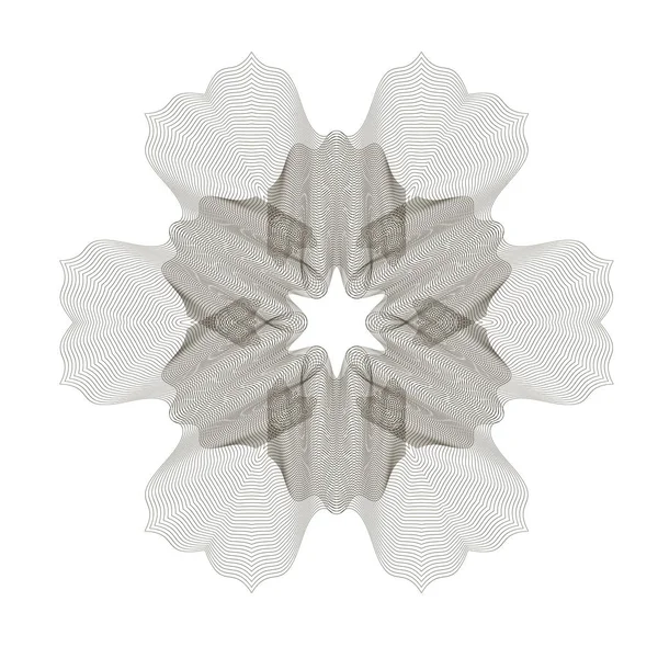 Geometrisches Ornament. Guillochrosette — Stockvektor