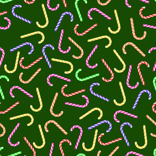 Цветные конфеты тростниковый бесшовный узор — стоковый вектор