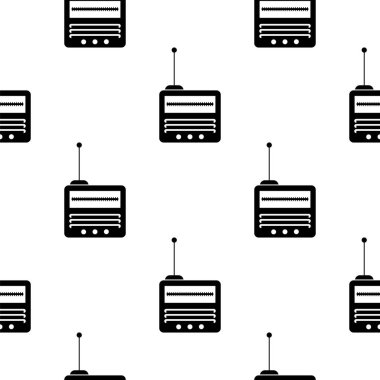 Retro eski simgesi Seamless Modeli radyo