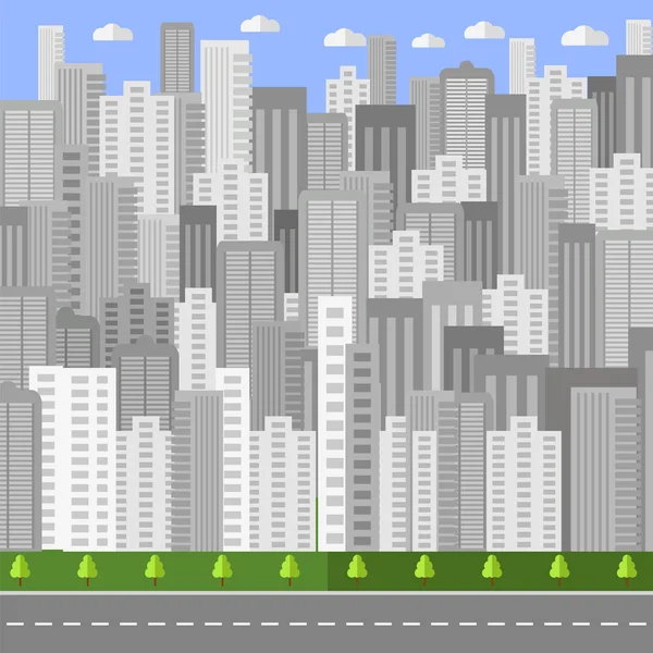 Achtergrond van de stad. Stedelijk landschap — Stockvector